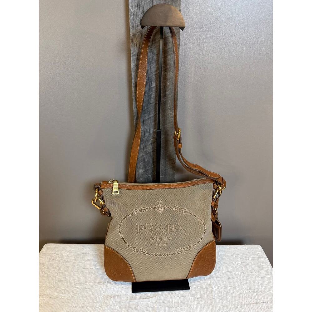 Prada Canvas Crossbody | With COA